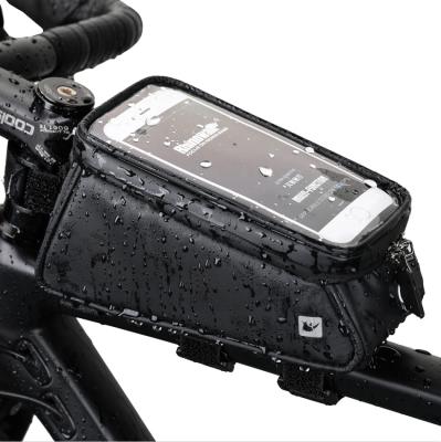 China 5A Waterproof Bike Phone MAIN Bag Waterproof With Touch Screen Phone Case Transparent Bicycle Phone Bag for sale