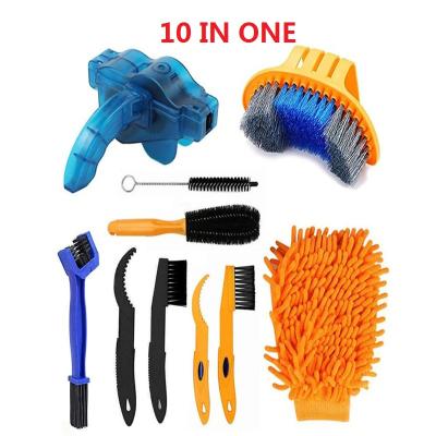 China Protect Dirty Comfortable Dirty Bike MAIN CHAIN ​​MOTO 5A Bike Kit 10 PCS Precision Bicycle Cleaning Brush Cleaning Tool WITH Chain Scrubber For MTB for sale