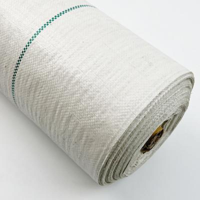 China Agriculture hot sales white color pp weed control feathery stipe barrier fabric landscape plastic woven fabric for sale