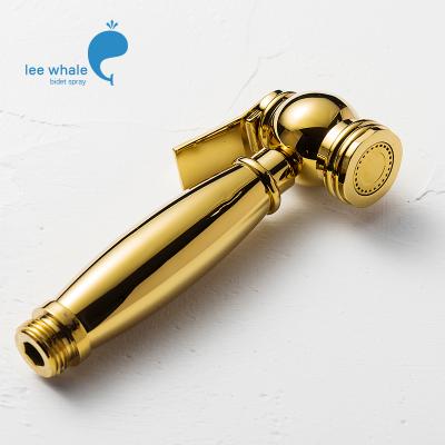 China Luxury Gold Shattaf Accessories Bidet Accessories Shower Sprayer Muslim Handless Bathroom Shower Sprayer for sale