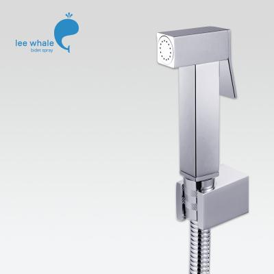 China Without Deflector Square Brass Muslim Bidet Sprayer Set With Hose And Holder for sale