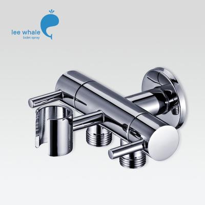 China Brass Bidet LeeWhale 3 Function Durable Angle Valve For Bathroom Toliet for sale