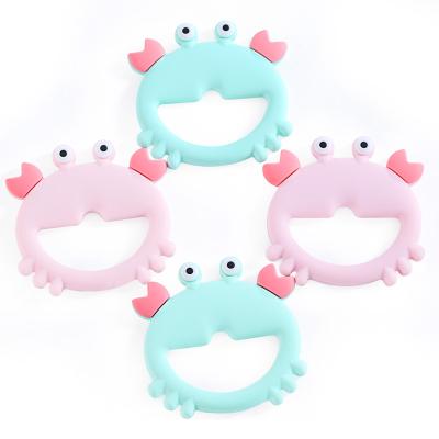 China New Custom Teether Non-Toxic Non-Toxic Silicone Teether Crab Autism Animal Kids Sensory Toys for sale