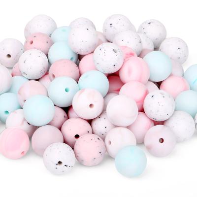 China Toy Baby Teether Loose Teething Loose Non-Toxic Soft Silicone Round Bead Small for sale