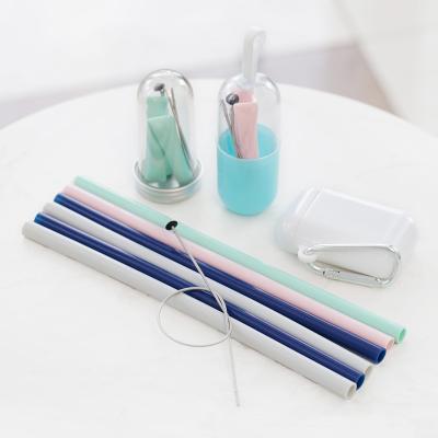 China Viable sustainable eco-friendly products like the Large Drinking Straw from Juice Organic Folding Reusable Silicone for sale