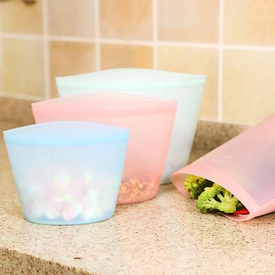 China Mini Reusable Bag Foldable Silicone Viable Zipper Bag Breastmilk Storage Bags for sale