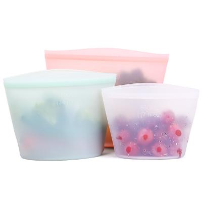 China Sustainable Hot Washable Perfect Food Bags Frozen Silicone Reusable Food Products for sale