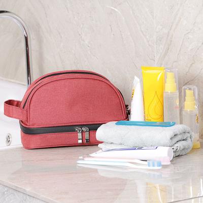 China Ladies Girls Long Lasting Solid Color Travel Makeup Cosmetics Portable Toiletry Make Up Case Bags Gift For Ladies Travel Women for sale