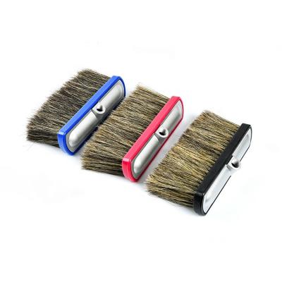 China Complete Car Wash Foaming Flow-Through Wash Brush Natural Hog Hair Aluminum Bristle Head for sale