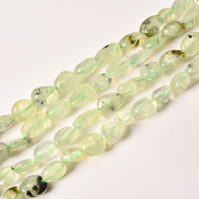 China Drilled Yiwu Direct Natural Irregular Green Prehnite Nuggets Stone Beads for diy Jewelry Making 15