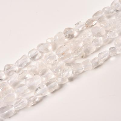 China Drilled Wholesale Natural Irregular Clear Crystal Quartz Nuggets Stone Beads for diy Jewelry Making 15