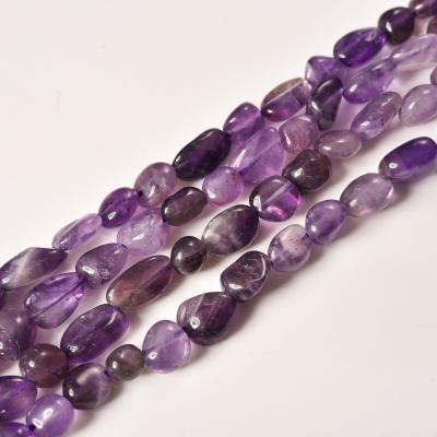 China Drilled Wholesale Natural Irregular Purple Amethyst Nuggets Stone Beads for diy Jewelry Making 15