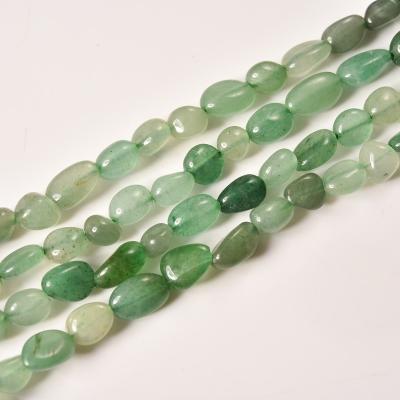 China Drilled Wholesale Natural Irregular Green Aventurine Nuggets Stone Beads for diy Jewelry Making 15