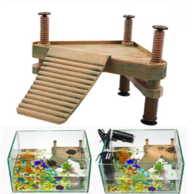 China Viable Aquarium Ornaments Reptile Tortoise Frog Pier Floating Basking Platform Aquarium Tank Decor for sale