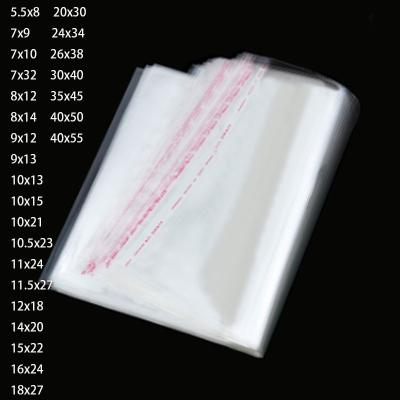 China Wholesale Recyclable Cheap Clear Self Adhesive Seal Clothes Opp Packing Plastic Bag /clear T-shirt Poly Bag With All Size for sale