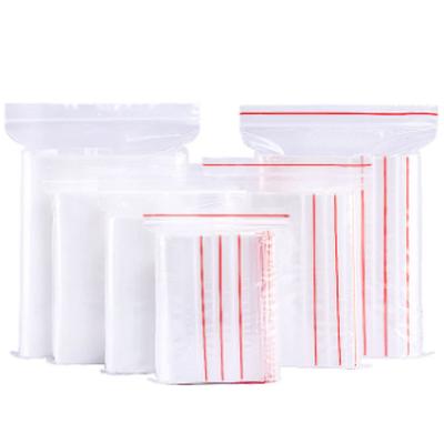 China Safety PE SELF BAG 100 Pcs Lot Thickness 12 Wires Food Bags Poly Bags Various Sizes Plastic Packaging Clear Zip Lock Self Seal for sale