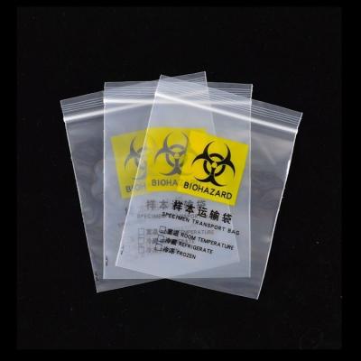 China Security YTBagmart Manufacturer Ldpe Plastic Laboratory Specimen Medical Kangaroo Ziplock Bag for sale