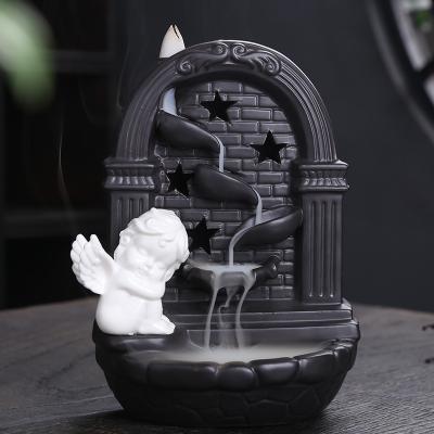 China China Brown Cupid Backflow Censer Backflow Incense Cones, Ceramic Cupid Home Decorations Figurines for sale