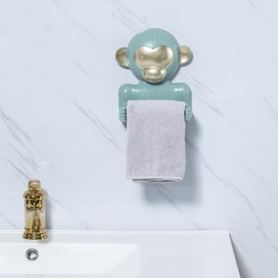 China 2021 Free New Hot Sale Handcrafted Bathroom Paper Towel Holder For Wall Art Cartoon Item Home Decor Resin for sale