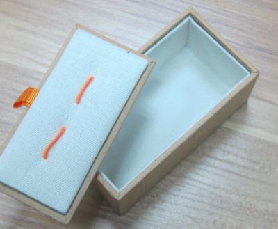 China Plastic Cufflink Boxes with two elastic string for sale