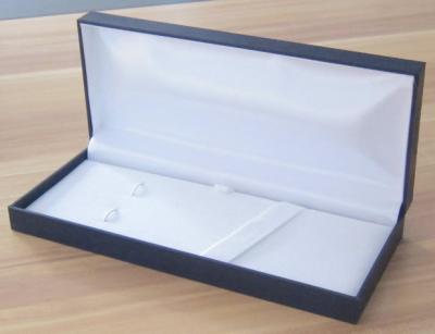 China Rectangular Classic Blue plastic pen Boxes packed in Leatherette paper for sale