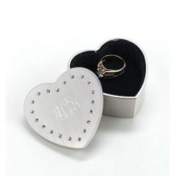 China Heart Style Paper Ring Boxes for sale