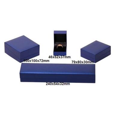 China Classic Blue Plastic Jewelry Boxes Set for ring,pendant,bangle & bracelet for sale