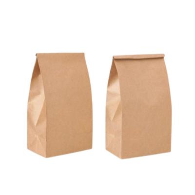 China Recycled Materials Brown Kraft Paper Roll Bags Disposable Kraft Paper Roll Bags Paper Roll Take Away Bags for sale