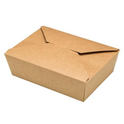 China Recycled Materials Fast Food Packaging Box Salad Fried Chicken Light Food Paper Box Disposable Packaging Paper Lunch Box for sale