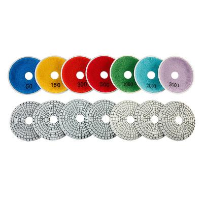 China Mojing Easy Type Diamond Convex Polishing Pad 4 Inch Cup Arc Wet Concave Steps Down Edge Polish for sale