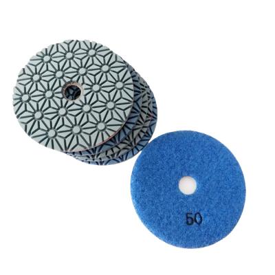 China 4 Inch 3 Step Diamond Pads Polish Grinding Three Step Easy Polish Pad Polish Pads for sale