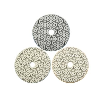 China New 3 Step Diamond Polishing Pads Flexible Ganite Stone Marble Engineered Easy Polish Pad for sale