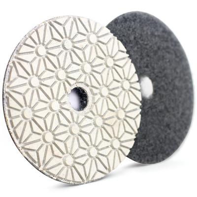 China Diamond Polishing Pads Engineered Three Step Polish Pad Easy Customizable Size 3 Steps Stone Ganite Marble for sale