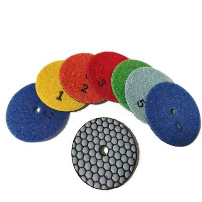 China Custom Bond Diamond Granite Polishing Pads Easy Size 3 Inch Flexibility Diameter 80MM Resin Dry for sale