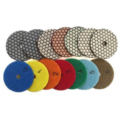 China 10 Easy Pieces One Set Custom Size 80 Mm Disc Wheel Resin Dry Polishing Pad Diamond Polishing Pad Flexible Bond Size for sale