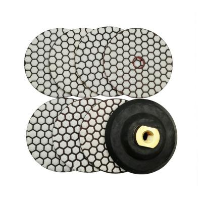 China 10 Pce Easy One Set 100 Mm Flexible Sanding Quartz Marble Granite Resin Grinding Wheel Disc Diamond Polishing Dry Stone Pad for sale