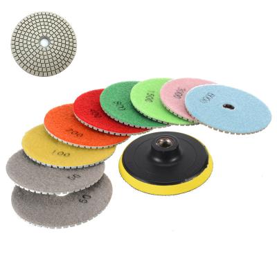 China Easy custom size flexible grinding polish pad 3/4 inc. Diamond Polishing Pad Granite Wet for sale