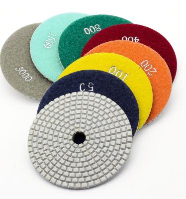 China ODM&OEM Easy 3 Inch 80MM Concrete Granite Stone Abrasive Marble Polishing Disc Diamond Polishing Wet Use Pad for sale