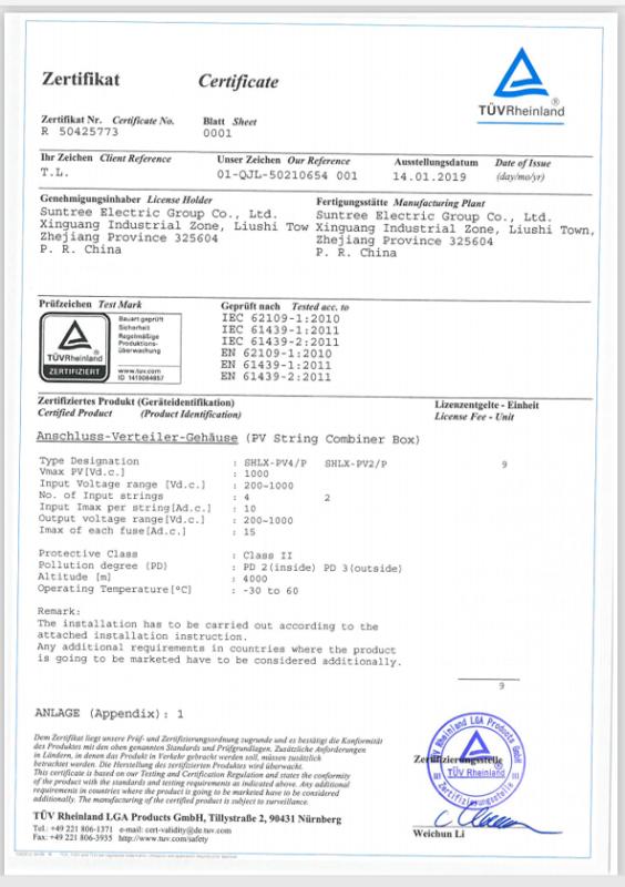 TUV mark - Wenzhou Xinchi International Trade Co., Ltd.