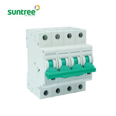 China Suntree IEC PV DC Breaker 4 Pole Solar DC MCB 1000V 20 Amp Mini Circuit Breaker MCB 4.5KA 6ka for sale