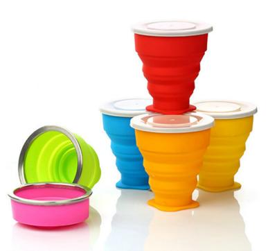 China Best Selling Collapsibl Silicone Cup/Promotional Gift Food Grade Silicone Foldable Cup for sale