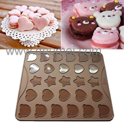 China Wholesale Heat Resistant Silicone Kitchenware Mat/30 Capacity Cartoon Macaron Baking Mat for sale