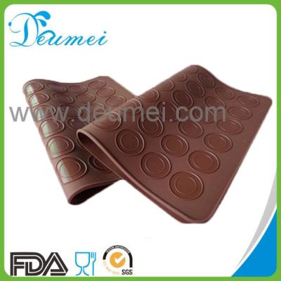 China FDA Approved Food Grade Heat Resistant 48-Capacity Silicone Macarons Baking Mat for sale