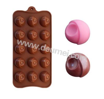 China Good Quality 15 Holes Silicone Sphere Eye Design Chocolate Mold Candy Mold for sale