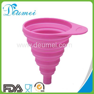 China Food Grade Kitchen Collapsible Silicone Funnel Retractable Oil Funnel for sale