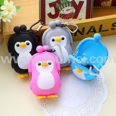 China New Arrive 3D Penguin Silicone Coin Bag /Silicon Coin Purse for Christmas Promotions for sale