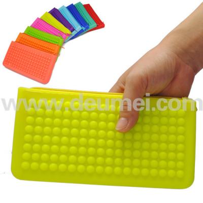 China Latest Design Popular Silicone Cosmetic Bag/Silicone Jelly Candy Bag Tote Bag Custom Color for sale