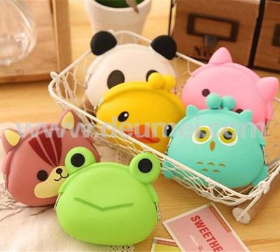 China Funny OWL Pattern Cartoon Animals Silicone Coin Purse Pouch Coin Bag for Kids for sale