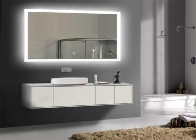 China Rectangle Frameless Mirror TV With LED Light Clock , Smart Mirror TV For Hotel for sale