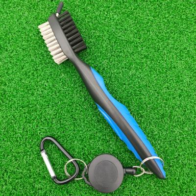 China Hot Selling Golf Club Cleaning Brush High Quality Double Sided Sweep Stainless Steel Golf Cleaning Brush ZF0001 for sale